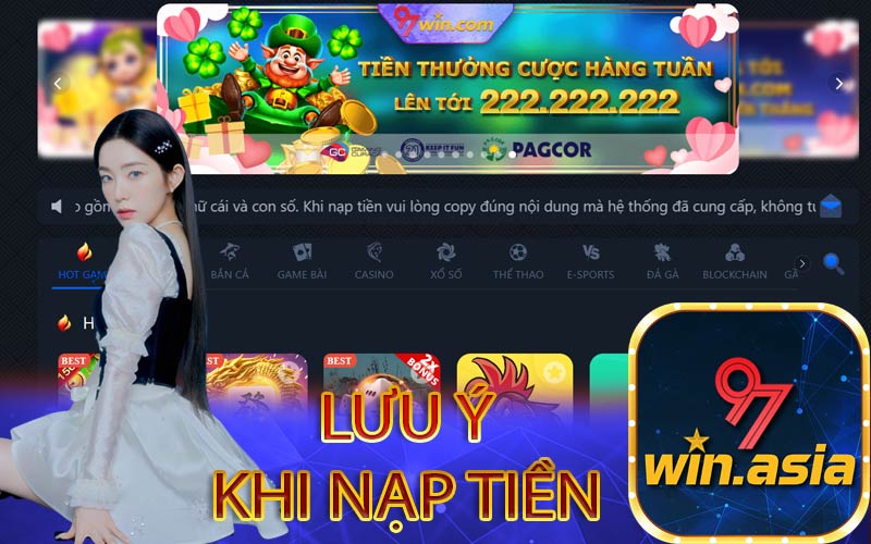 LƯU Ý KHI NẠP TIỀN